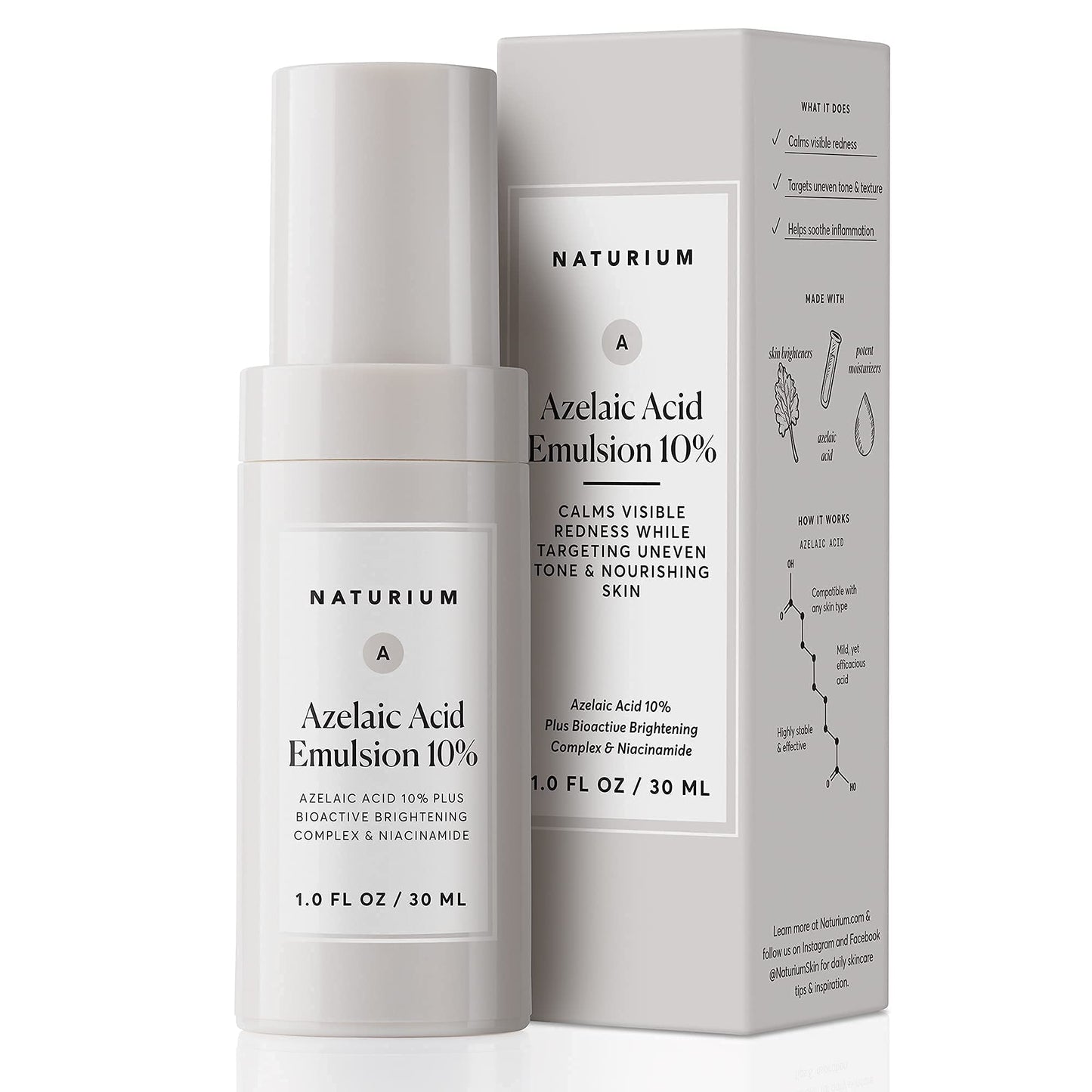 Dluxe Ave. Azelaic Acid Emulsion 10% Plus Bioactive Complex/ Anti-Aging Skin Care 1 oz