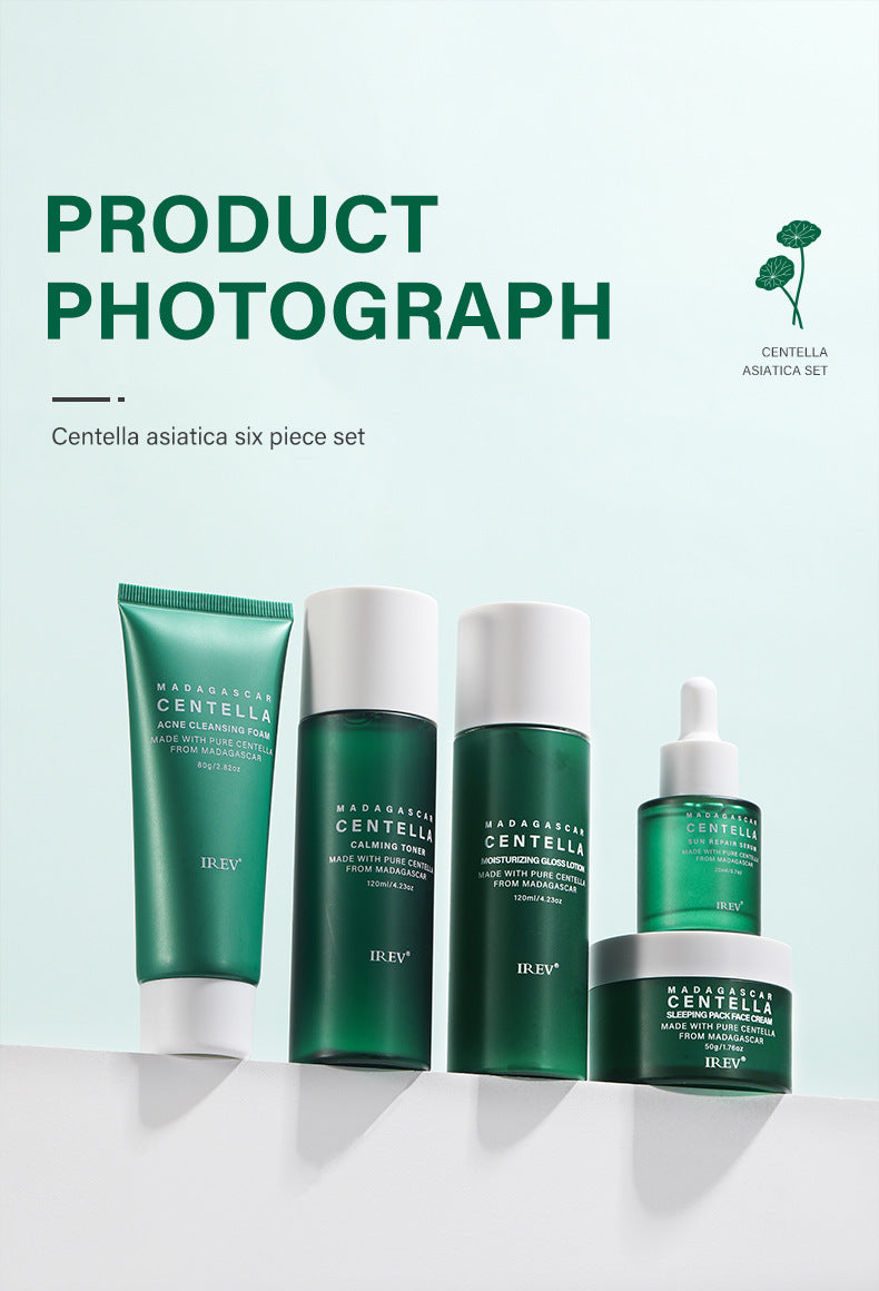 Dluxe Ave. Private Label Skin Repair Centella Skin Care Kit Soothes Acne Face Care Centella Asiatica Extract Natural Facial Skin Care Set