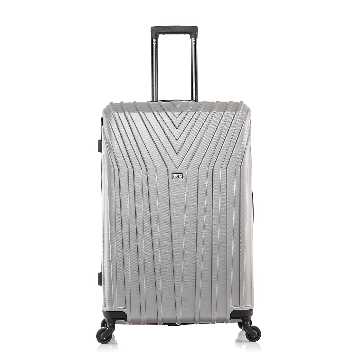 Dluxe Ave. Durable Lightweight Hardside Suitcase/ Spinner Wheels/ 28-Inch Large (Grey)