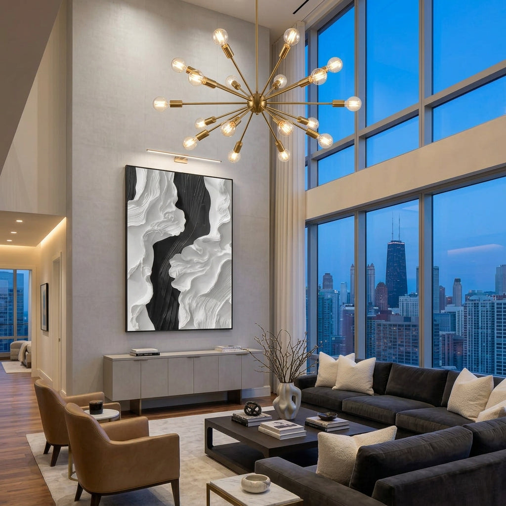 Dluxe Ave. Abstract Sofa Background Wall Decorative Painting
