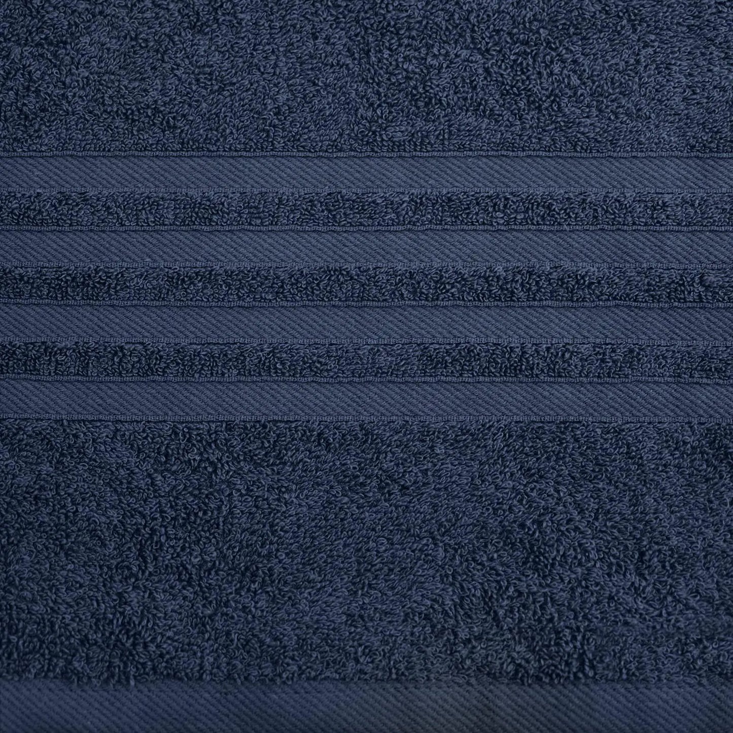 Dluxe Ave. 12 Pcs Bath Towel Set for Bathroom Wealuxe Collection 100% Cotton Soft Navy Blue