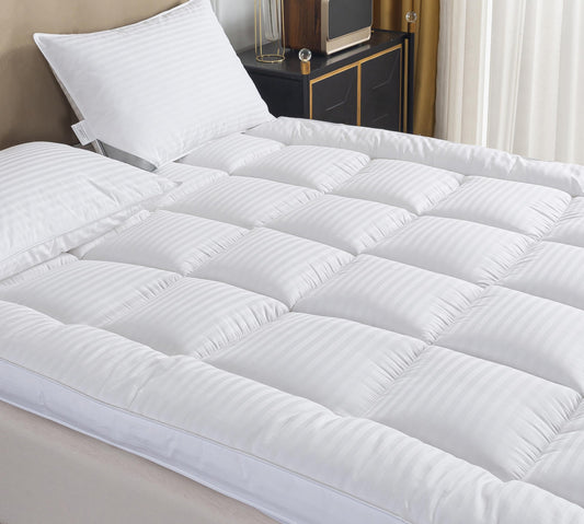 Dluxe Ave.  ( TWIN/ X-LG )Breathable Mattress Topper, { SOFT) Plush  Size Mattress Pad (White39"x80")