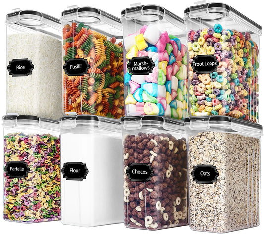 Dluxe Ave. Airtight Food Storage with Lid/ BPA-Free/ 20 Labels