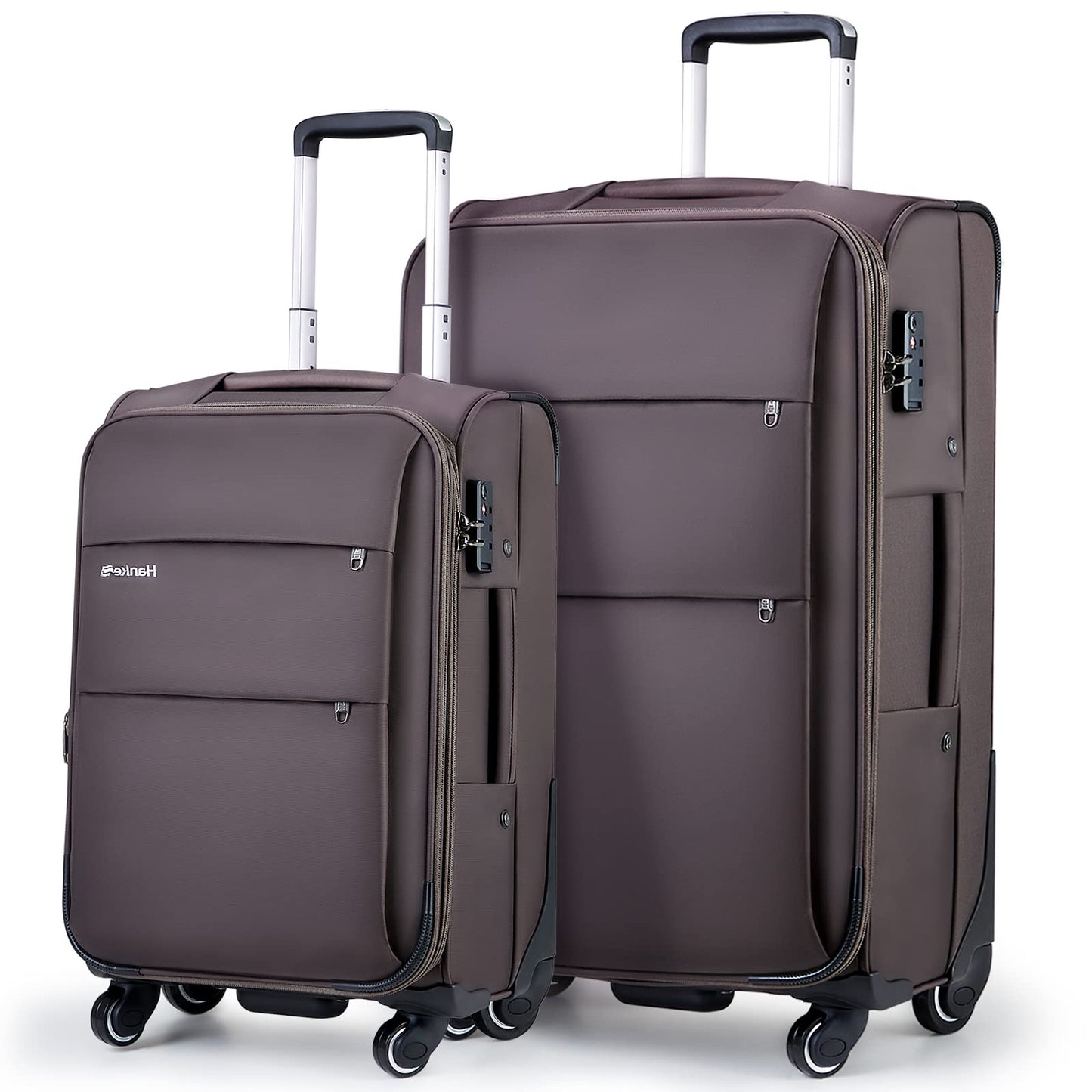 Dluxe Ave. 2 Piece Luggage Sets with Spinner Wheels/ Expandable/ (Coffee)