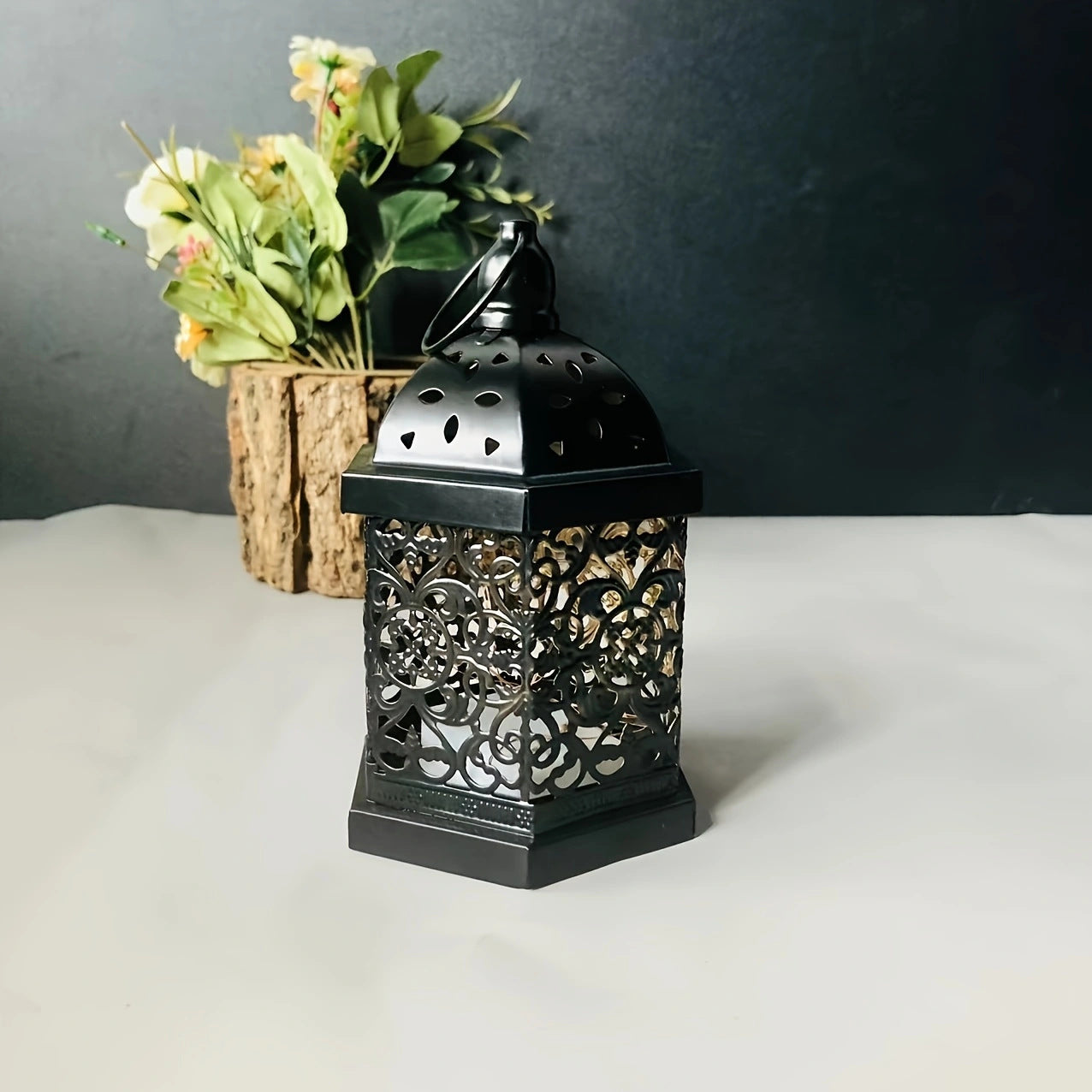 Retro Moroccan LED Lantern for Home Decor