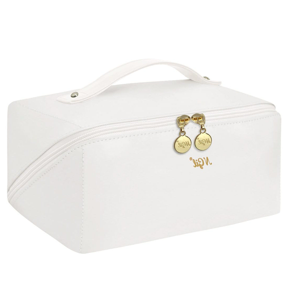 Dluxe Ave. Travel Toiletry Bag Makeup Bag/ White
