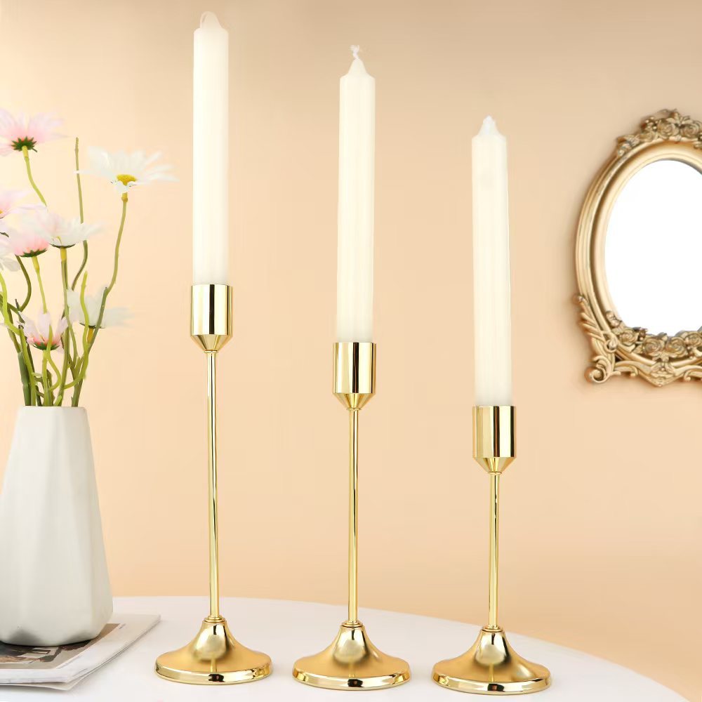 European-style metal candle holder