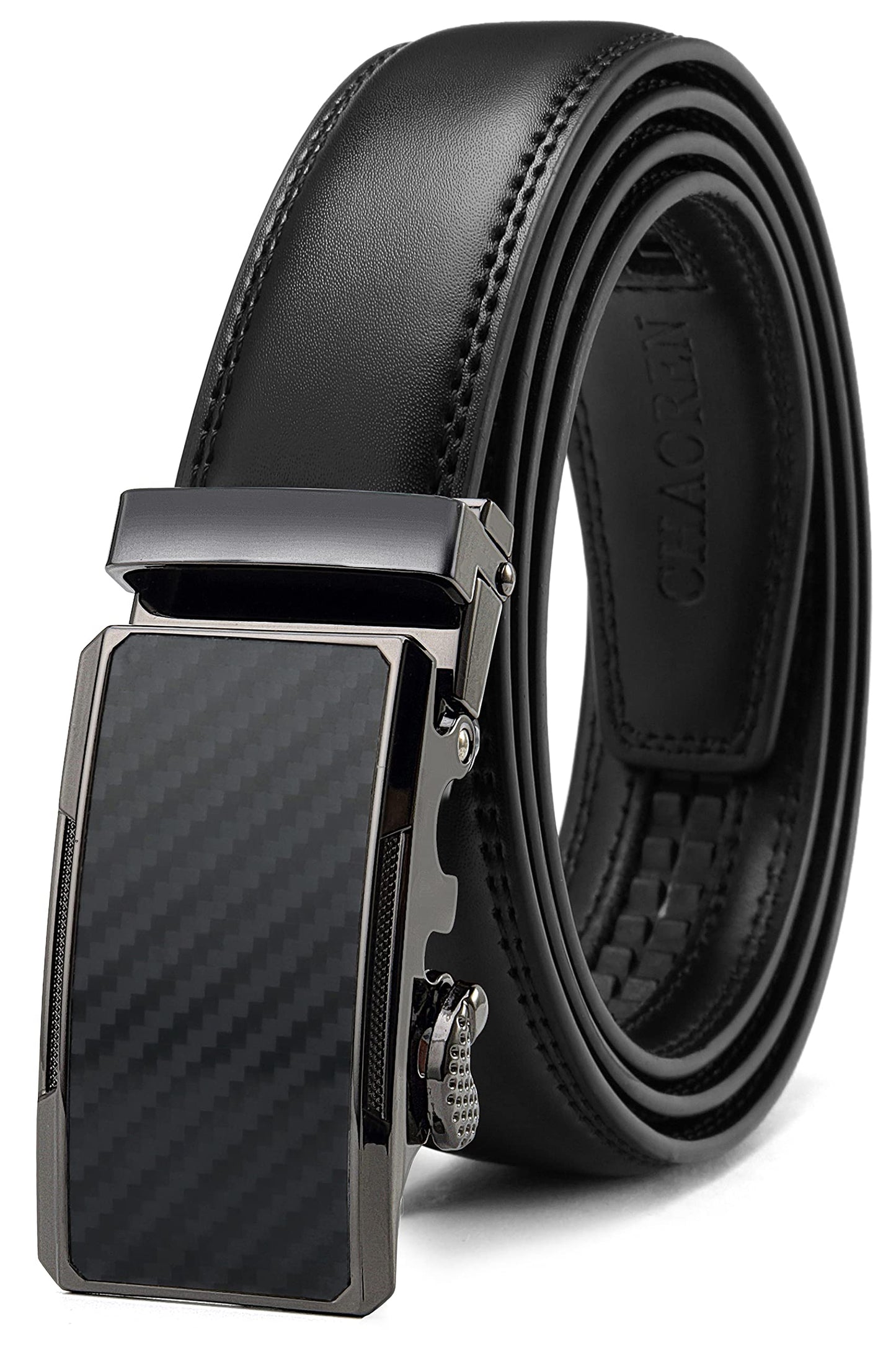 Dluxe Ave. Mens Leather Adjustable Belt for Dress Pant/ 1 1/4"
