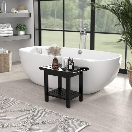 Dluxe Ave. Lumber Shower Bench/ Large 22" x 13" (Black)