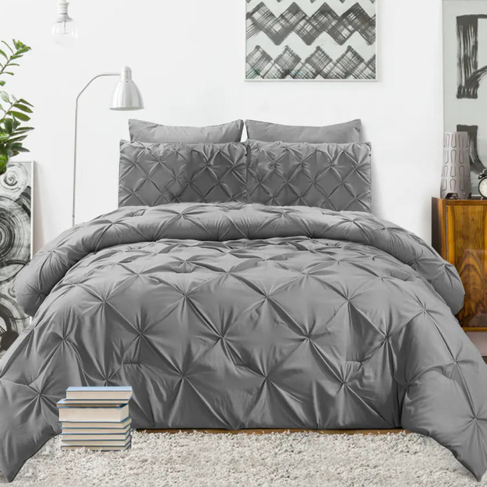 Dluxe Ave. Luxury Couples Quilt Bedding Sets/ Grey
