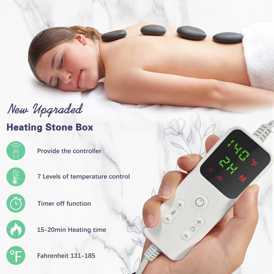 Dluxe Ave. Hot Stones Massage Set with Temperature Adjustment/ 10 Pcs