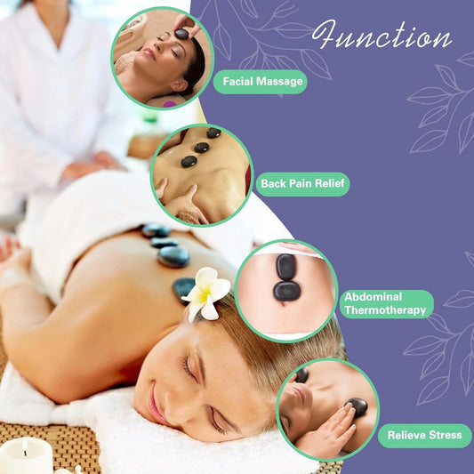 Dluxe Ave. Hot Stones Massage Set with Temperature Adjustment/ 10 Pcs