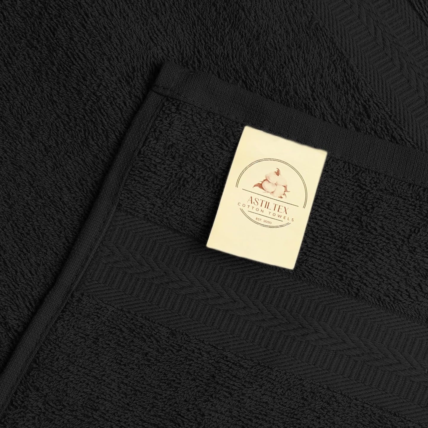 Dluxe Ave. 100% Cotton Bath Towels/ Soft Highly Absorbent Towels (Black)