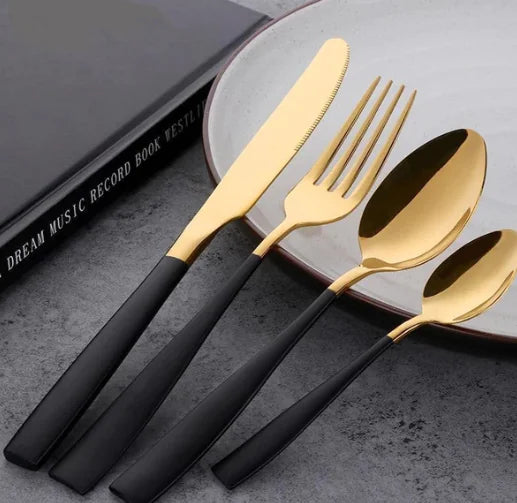Dluxe Ave. Stainless Steel Cutlery Set - 4-Piece Western Style