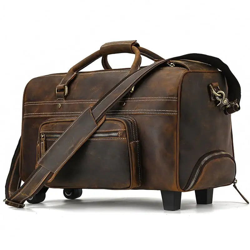Dluxe Ave. Genuine Leather Large Travel Duffle Bag