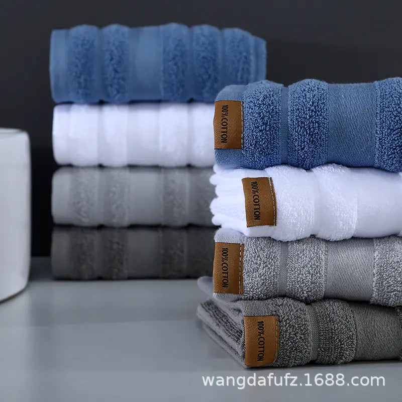 Dluxe Ave.  Thick Cotton Face Towels - Soft & Absorbent