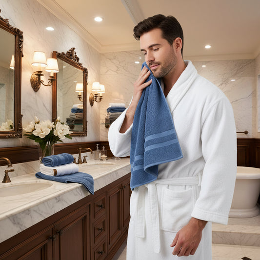Dluxe Ave.  Thick Cotton Face Towels - Soft & Absorbent