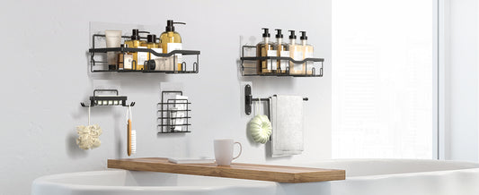 Dluxe Ave. Shower Caddy Adhesive/ 5 Pack Rustproof Stainless Steel