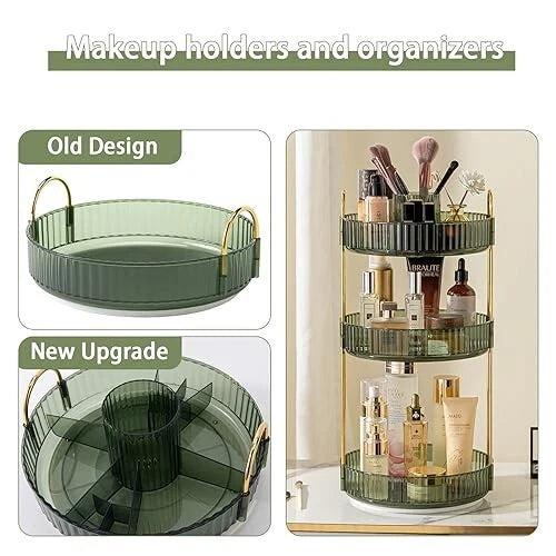 Dluxe Ave. 360 ° rotary makeup organizer bathroom counter organizer