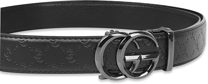Dluxe Ave. Men Leather Belt Business/ Black