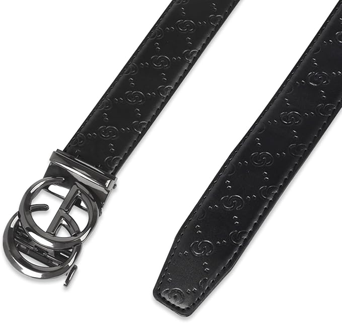 Dluxe Ave. Men Leather Belt Business/ Black