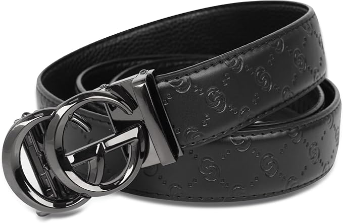 Dluxe Ave. Men Leather Belt Business/ Black
