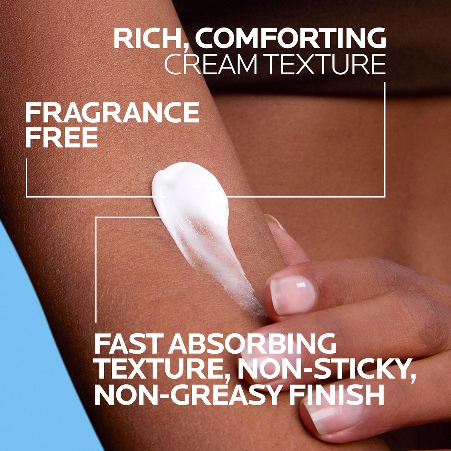 Dluxe Ave. La Roche-Posay Lipikar AP+ Triple Repair Moisturizing Cream Face & Body Lotion For Dry Skin Shea Butter & Niacinamide Moisturizer Gentle Face & Body Cream For Dry Rough & Sensitive Skin