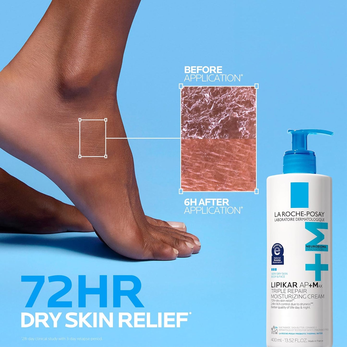 Dluxe Ave. La Roche-Posay Lipikar AP+ Triple Repair Moisturizing Cream Face & Body Lotion For Dry Skin Shea Butter & Niacinamide Moisturizer Gentle Face & Body Cream For Dry Rough & Sensitive Skin