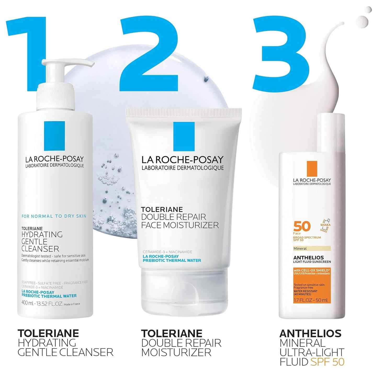 Dluxe Ave. La Roche-Posay Anthelios Mineral Ultra-Light Face Sunscreen SPF 50 Zinc Oxide Sunscreen for Face 100% Mineral Sunblock Oil Free Sunscreen for Sensitive Skin Daily Sun Protection