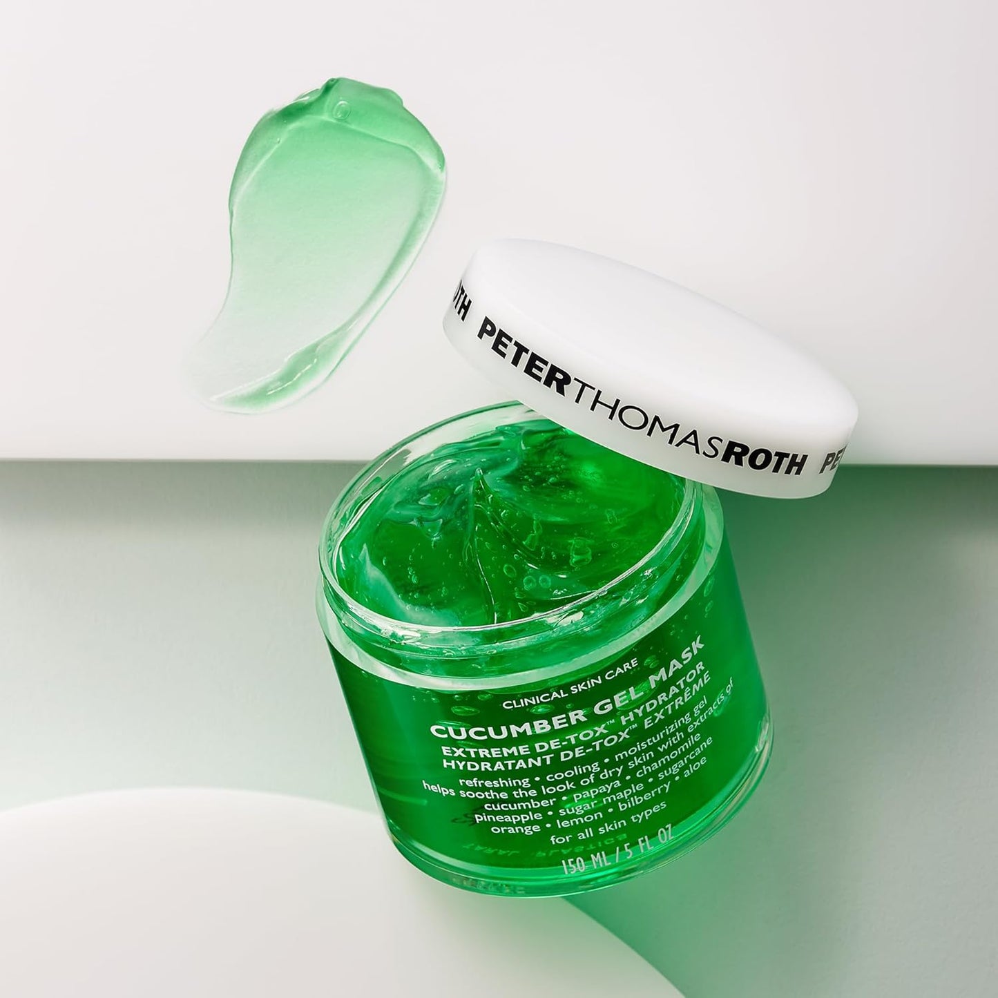 Dluxe Ave. Peter Thomas Roth | Cucumber Gel Mask | Extreme De-Tox Hydrator Cooling and Hydrating Facial Mask Helps Soothe the Look of Dry and Irritated Skin 5 fl oz (Pack of 1)