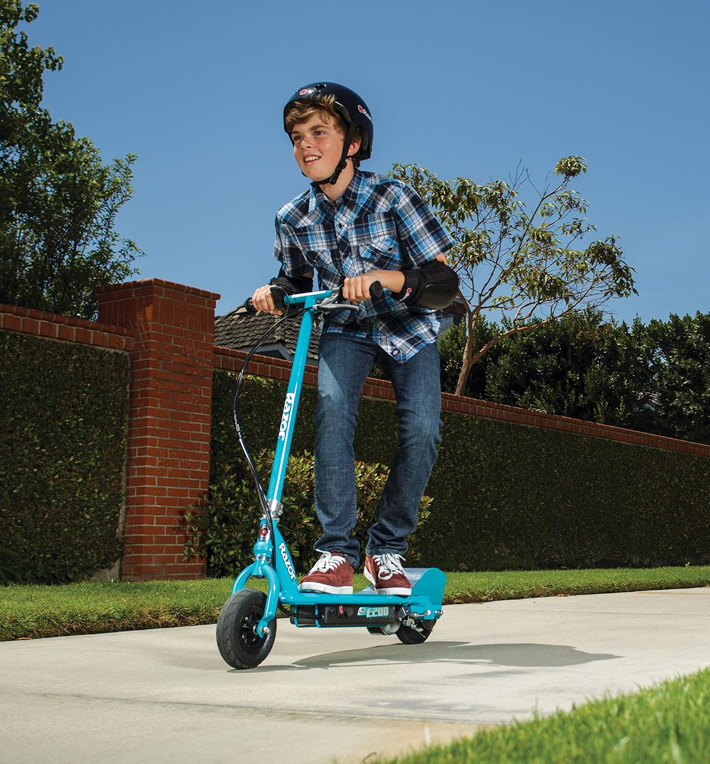 Dluxe Ave Razor E200 Electric Scooter for Kids Ages 13+ - 8" Pneumatic Tires 200-Watt Motor Up to 12 mph and 40 min of Ride Time For Riders up to 154 lbs