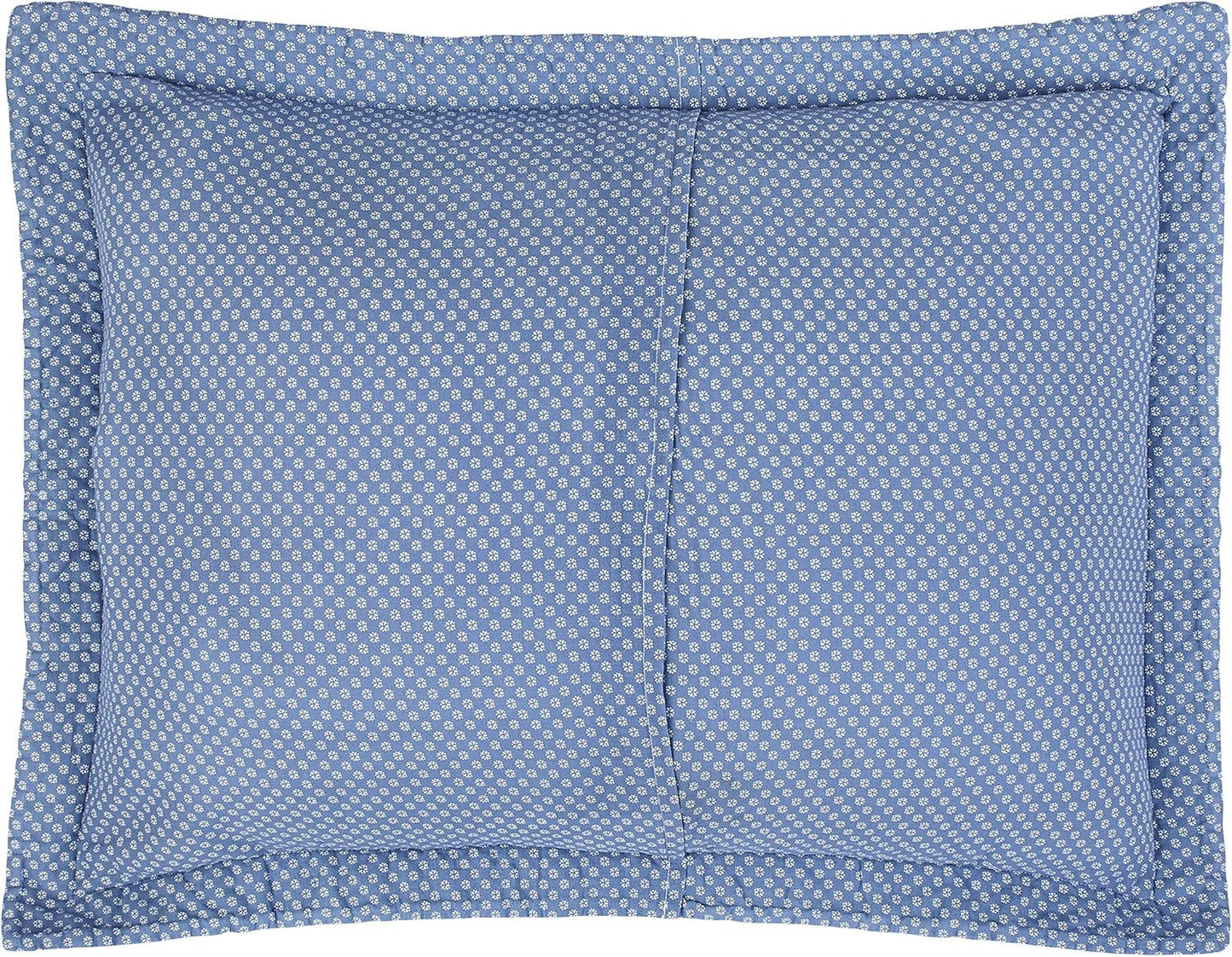 Dluxe Ave. ( TWIN ) 2 Pcs Quilt Set Reversible Cotton Bedding, for All Seasons,  Delft Blue