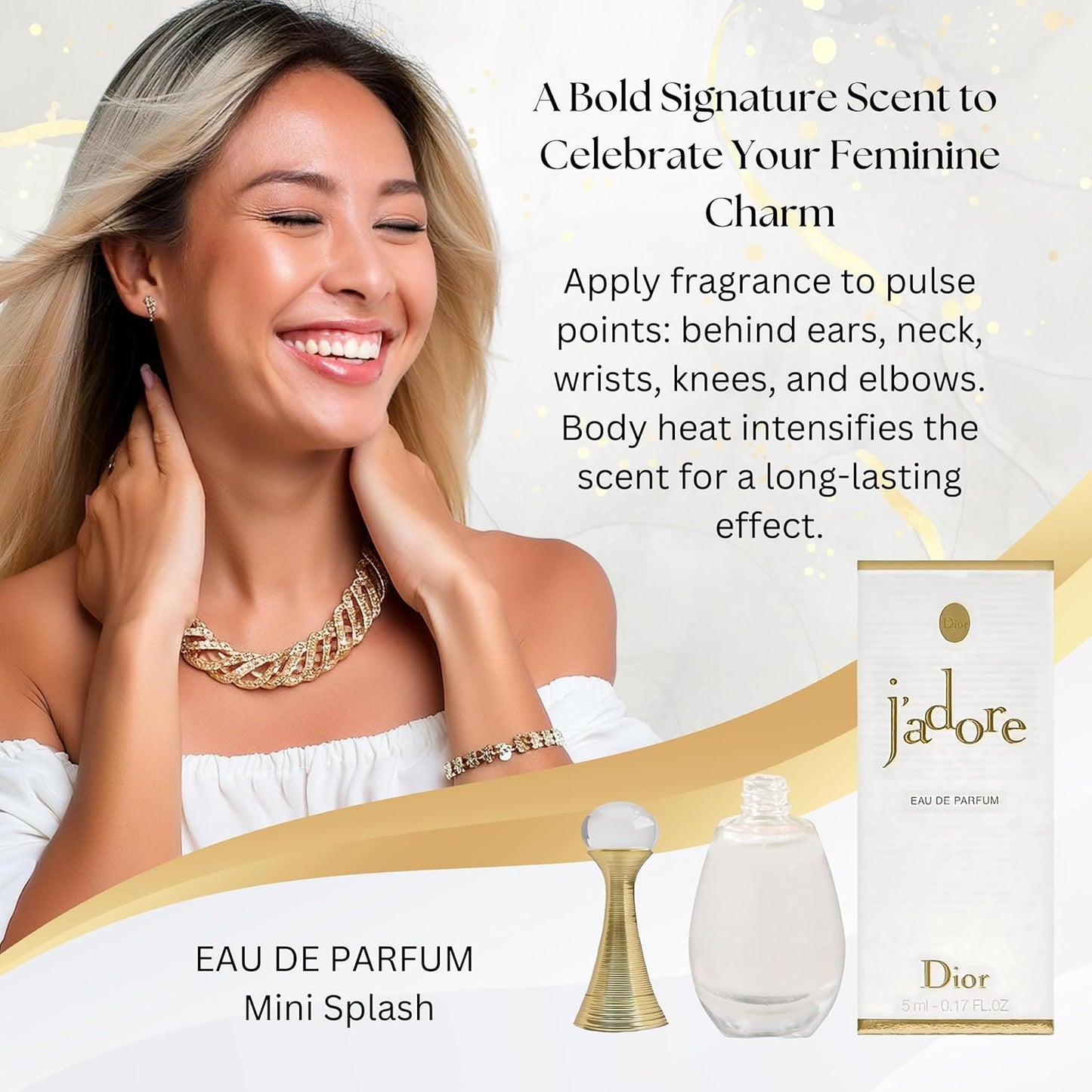 Dluxe Ave. Jadore by Christian Dior Perfume for Women EDP Mini Splash 5 ml