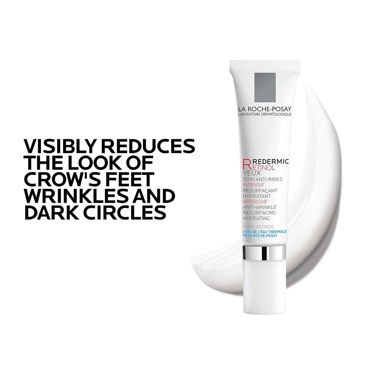 Dluxe Ave. La Roche-Posay Redermic R Eyes Retinol Eye Cream Anti-Aging Eye Cream to Reduce Wrinkles and Dark Circles With Pure Retinol and Caffeine 0.5 Fl Oz (Pack of 1)