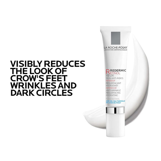 Dluxe Ave. La Roche-Posay Redermic R Eyes Retinol Eye Cream Anti-Aging Eye Cream to Reduce Wrinkles and Dark Circles With Pure Retinol and Caffeine 0.5 Fl Oz (Pack of 1)