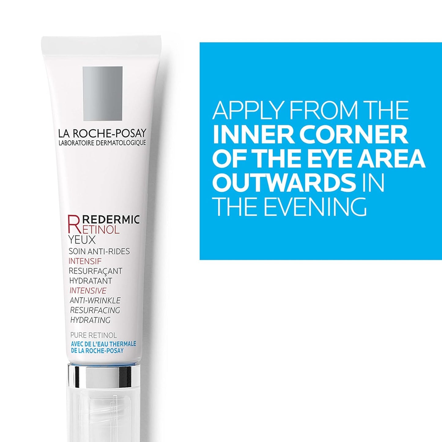 Dluxe Ave. La Roche-Posay Redermic R Eyes Retinol Eye Cream Anti-Aging Eye Cream to Reduce Wrinkles and Dark Circles With Pure Retinol and Caffeine 0.5 Fl Oz (Pack of 1)