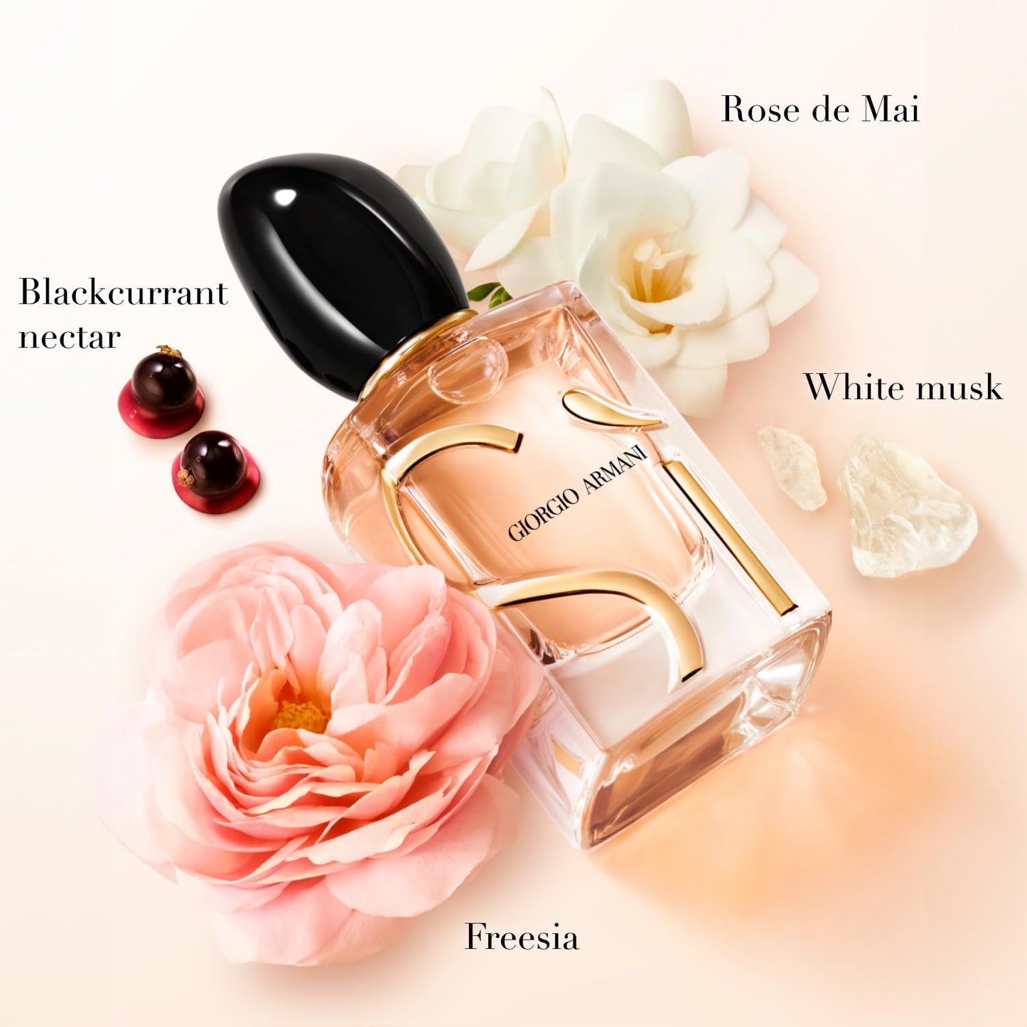 Dluxe Ave. Armani Beauty - Sì - Eau de Parfum - Womens Perfume - Modern Chypre Fragrance - Blackcurrant Nectar Rose De Mai & Freesia Patchouli Notes - 1.6 Fl Oz