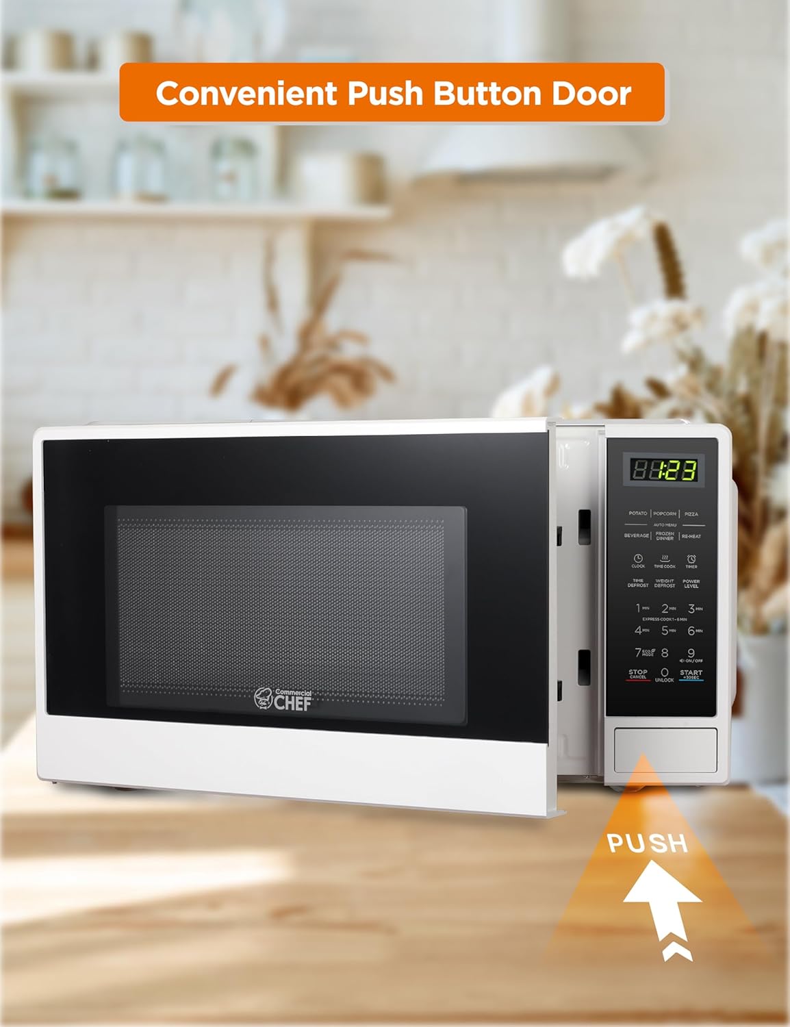 Dluxe Ave. Countertop Microwave 1.1 Cubic feet White