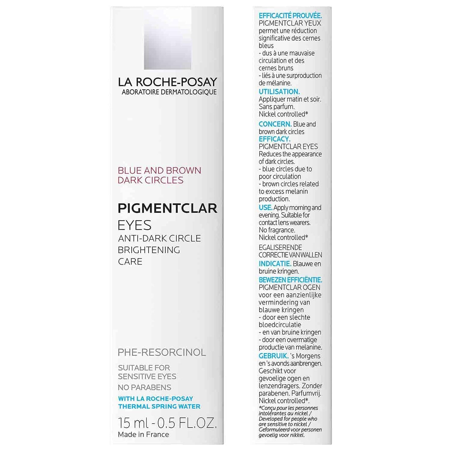 Dluxe Ave. La Roche-Posay Pigmentclar Dark Circles Eye Cream with Caffeine Brightens Under Eye Area and Targets Dark Circles