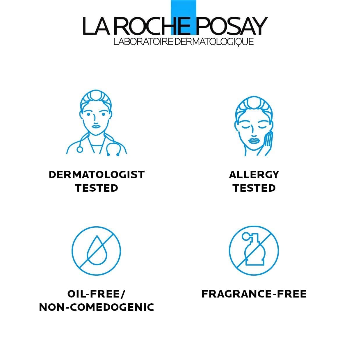 Dluxe Ave.La Roche-Posay Effaclar Medicated Gel Cleanser 2% Salicylic Acid Cleanser + LHA + Glycerin Foaming Acne Face Wash Helps Clear & Prevent Acne Breakouts Oil Free Targets Excess Oil