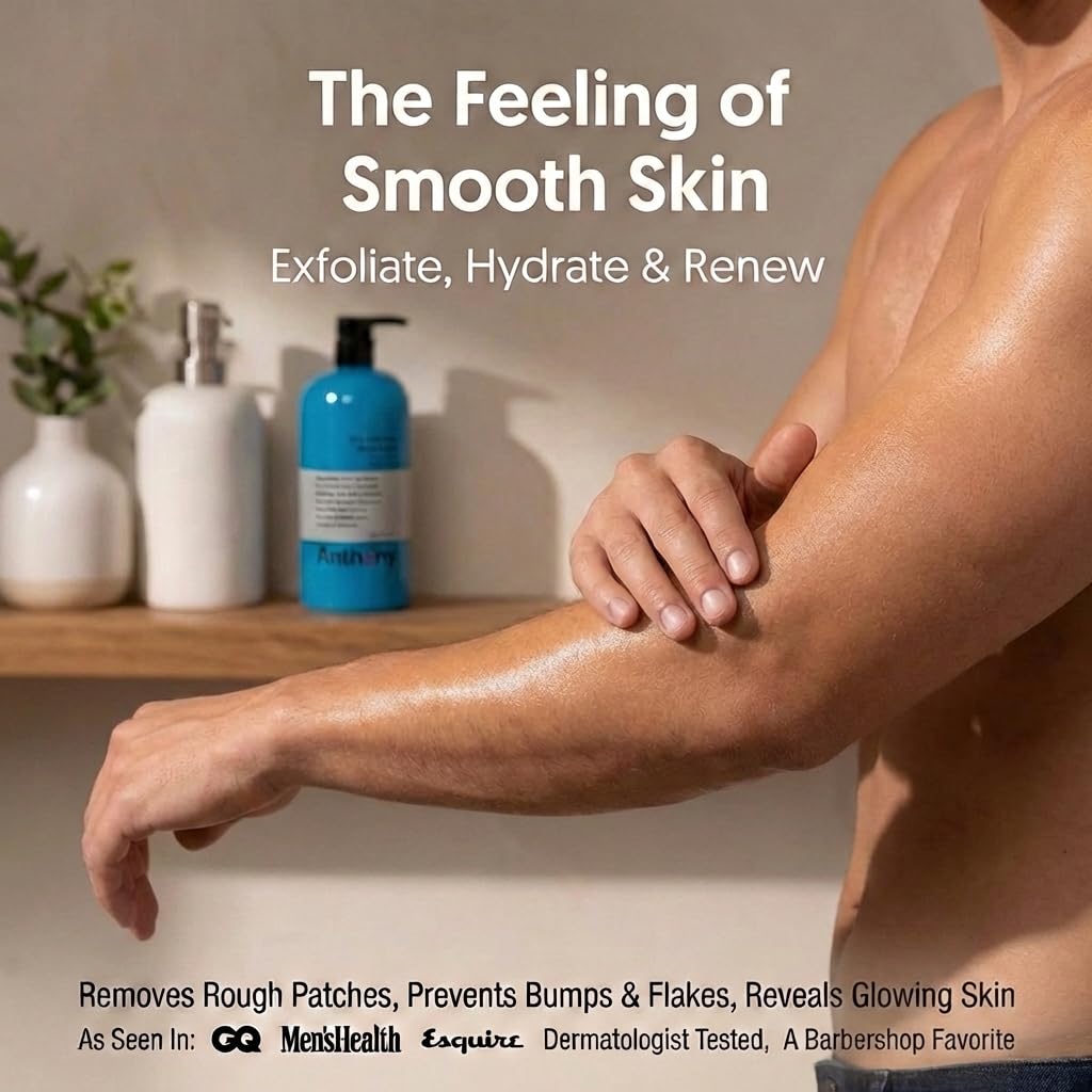 Dluxe Ave. Anthony Exfoliating Body Scrub Sea Salt Vitamin C & Aloe Vera, Body Wash 32 Fl Oz
