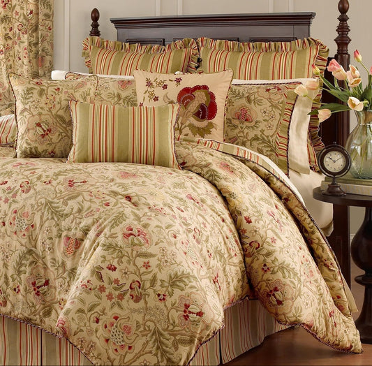 Dluxe Ave.(KING) All Season 4-Piece Reversible Comforter Set,  Antique