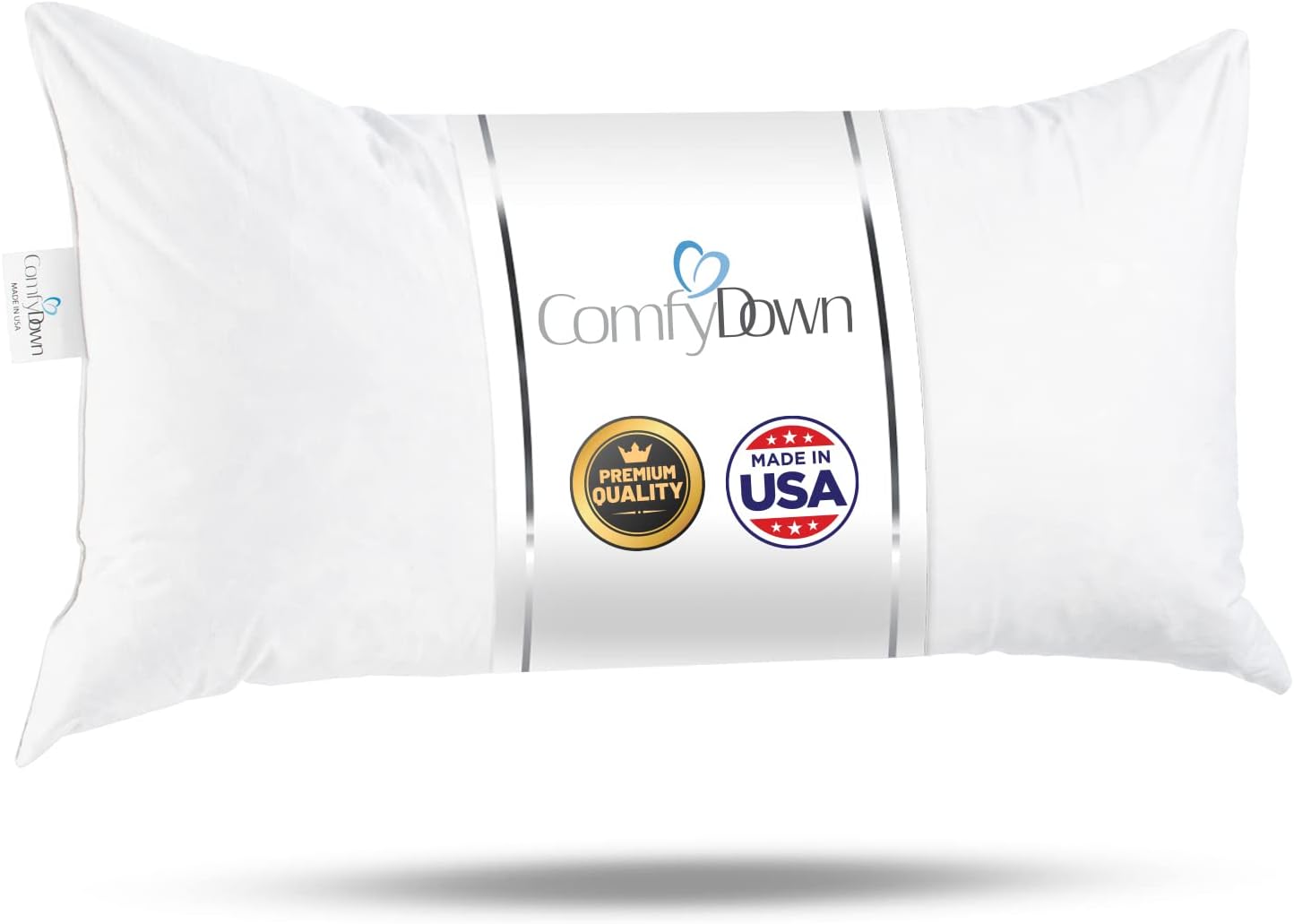Dluxe Ave. ( KING ) Down Decorative Throw Pillow, Insert Down and Feather, 100% Cotton Cover, 233 Thread Count  (14 X 36)