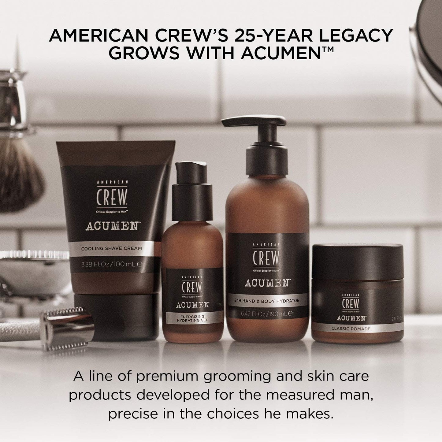 Dluxe Ave. American Crew Mens Face Wash In-Shower Facial Wash Oil-Free Removes Excess Oil & Dirt 6.4 Fl Oz