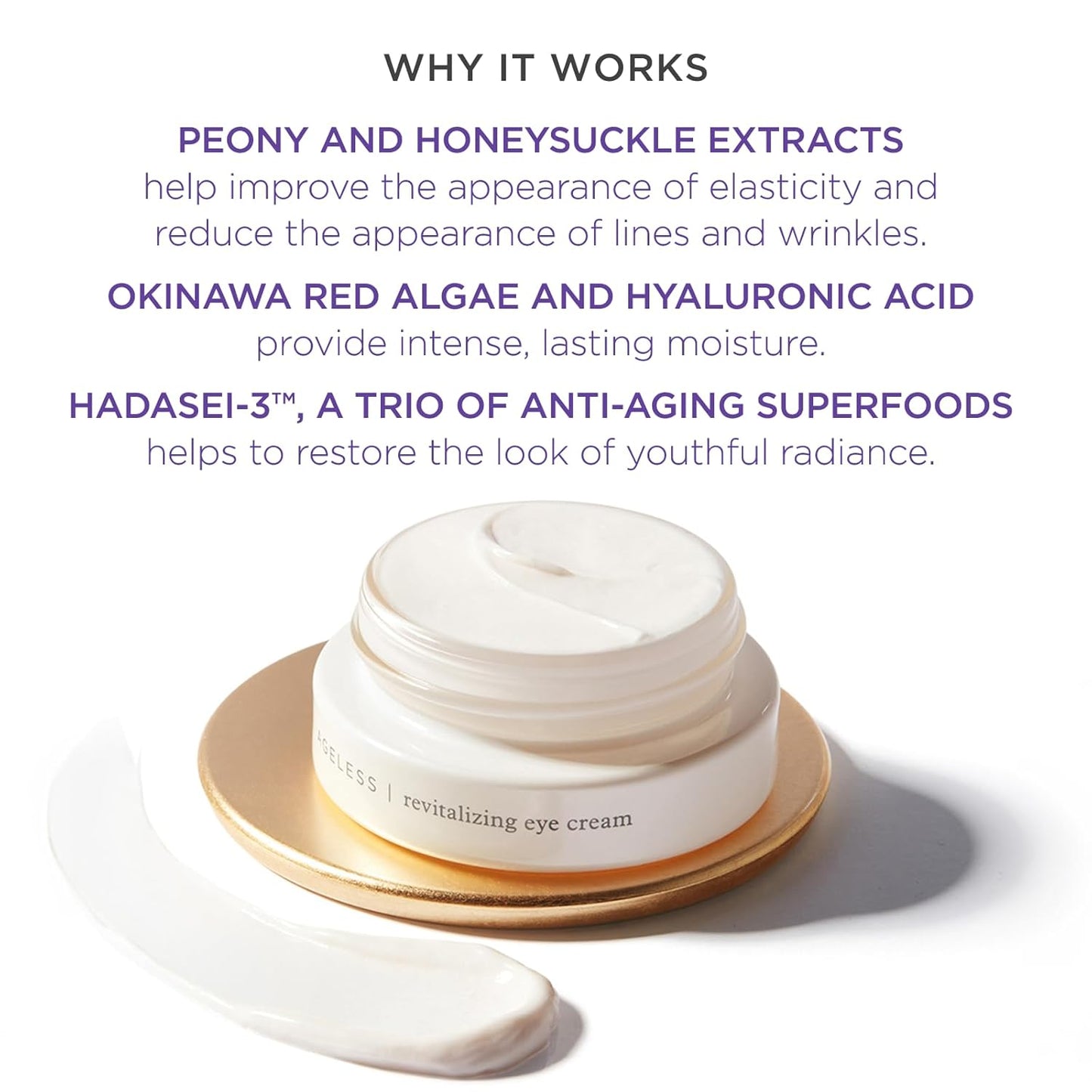 Dluxe Ave. TATCHA Ageless Revitalizing Eye Cream | Cruelty-Free Cream to Reduce Appearance of Fine Lines Dark Circles and Puffiness | 15 ml / 0.5 oz