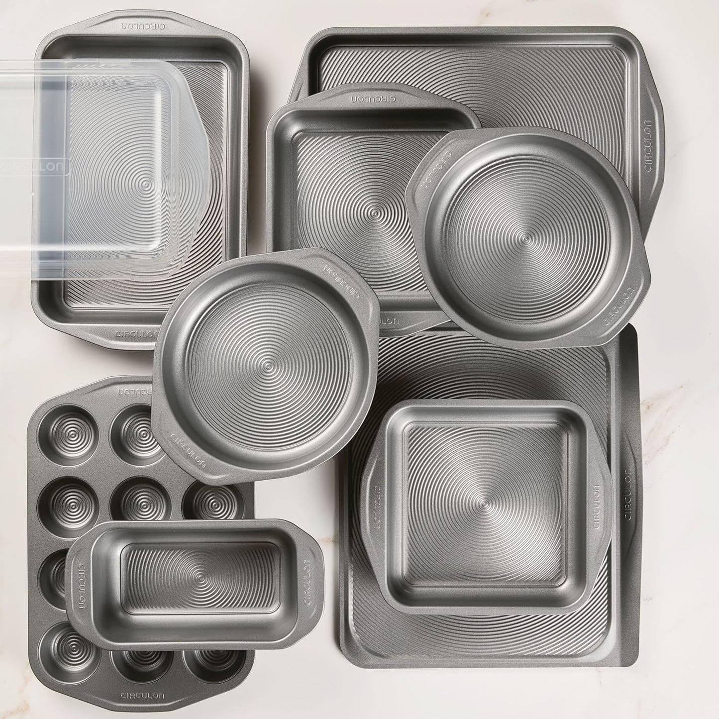 Dluxe Ave. Nonstick Bakeware Set with Nonstick Cookie Sheet /10 Piece (Gray)
