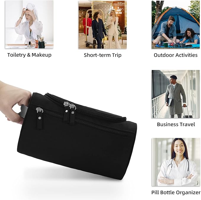Dluxe Ave. Travel Toiletry Bag for Men and Women/ Hanging Organizer/ Black