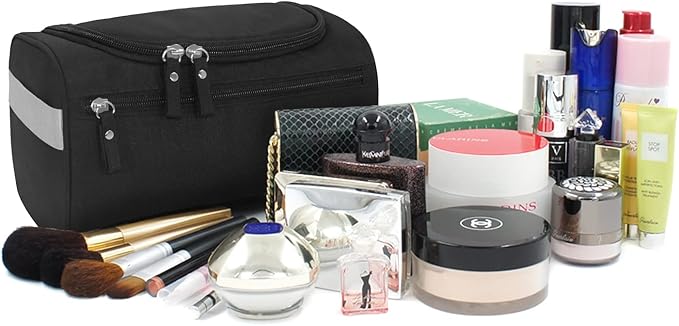 Dluxe Ave. Travel Toiletry Bag for Men and Women/ Hanging Organizer/ Black