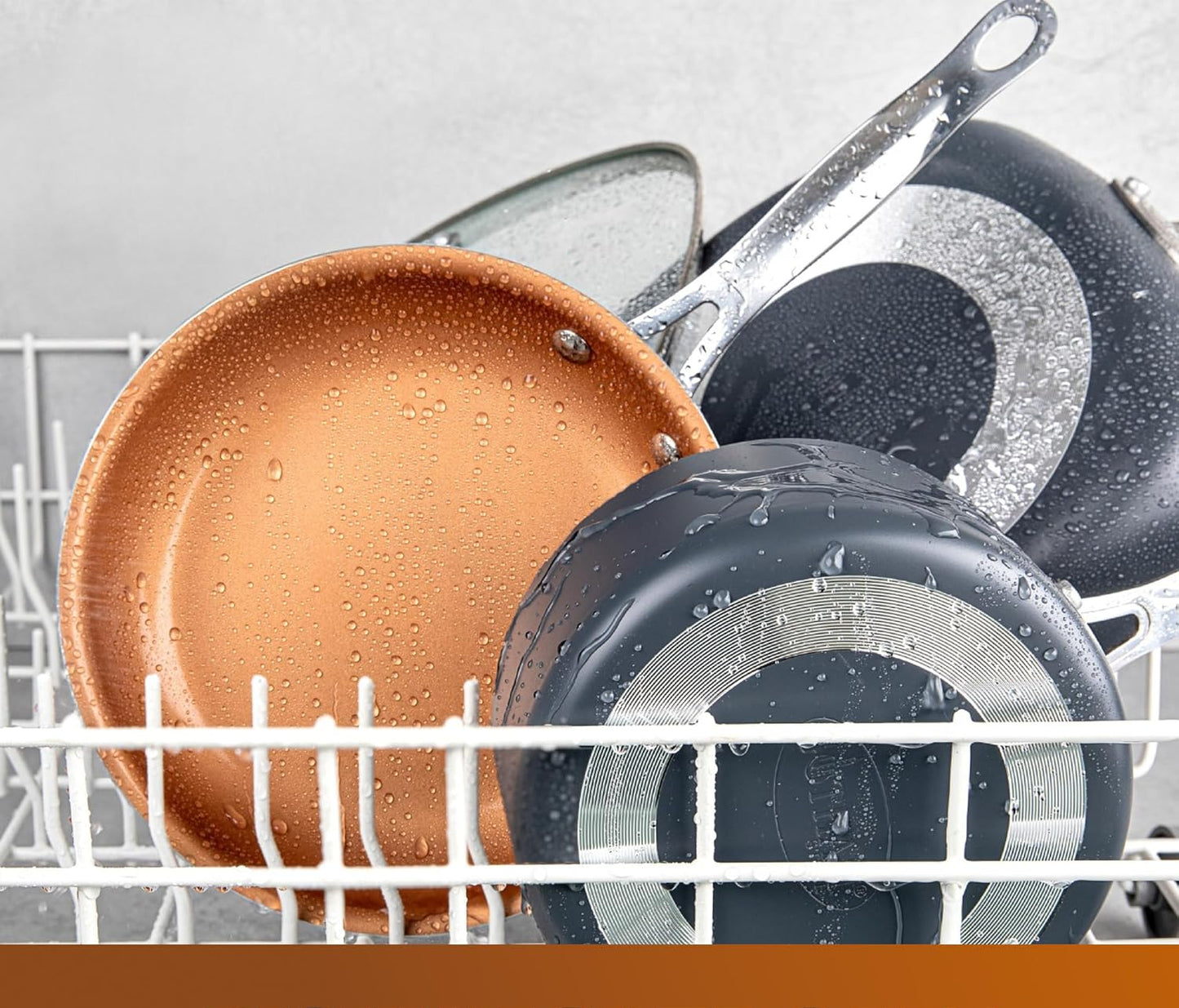 Dluxe Ave.  20 Pc  Ceramic Pots and Pans Cookware Set (Copper)