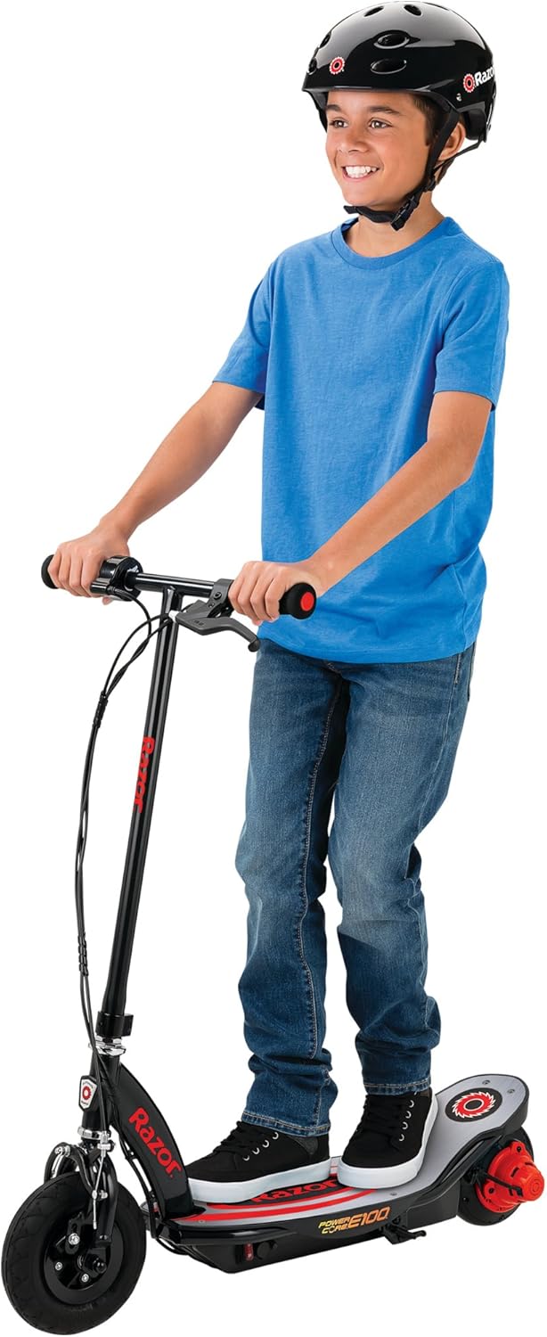 Dluxe Ave.Razor Power Core E100 Electric Scooter - Aluminum Deck - Red